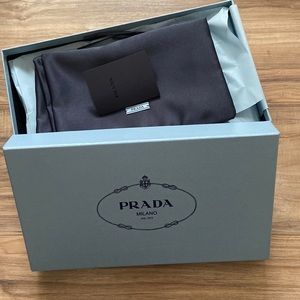 Prada shoe box and a pair of shoe bags